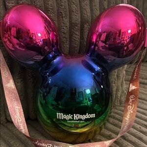 Walt Disney World 50th Anniversary Popcorn Bucket Magic Kingdom Mickey Balloon